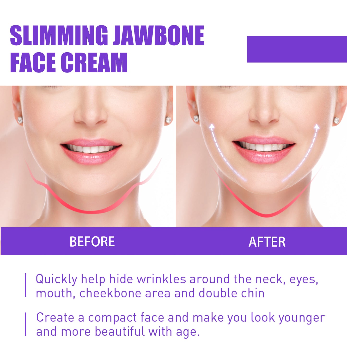 Jaysuing V Face Tightening Cream Tightening Moisturizing Facial Contour Chin Face Skin Massage Care Cream