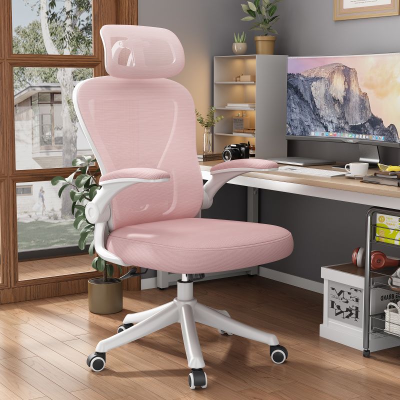 Factory Direct Modern Ergonomic Mesh Task Chair Adjustable Headrest Chinese Style Swivel Office Chair Metal Plastic Material