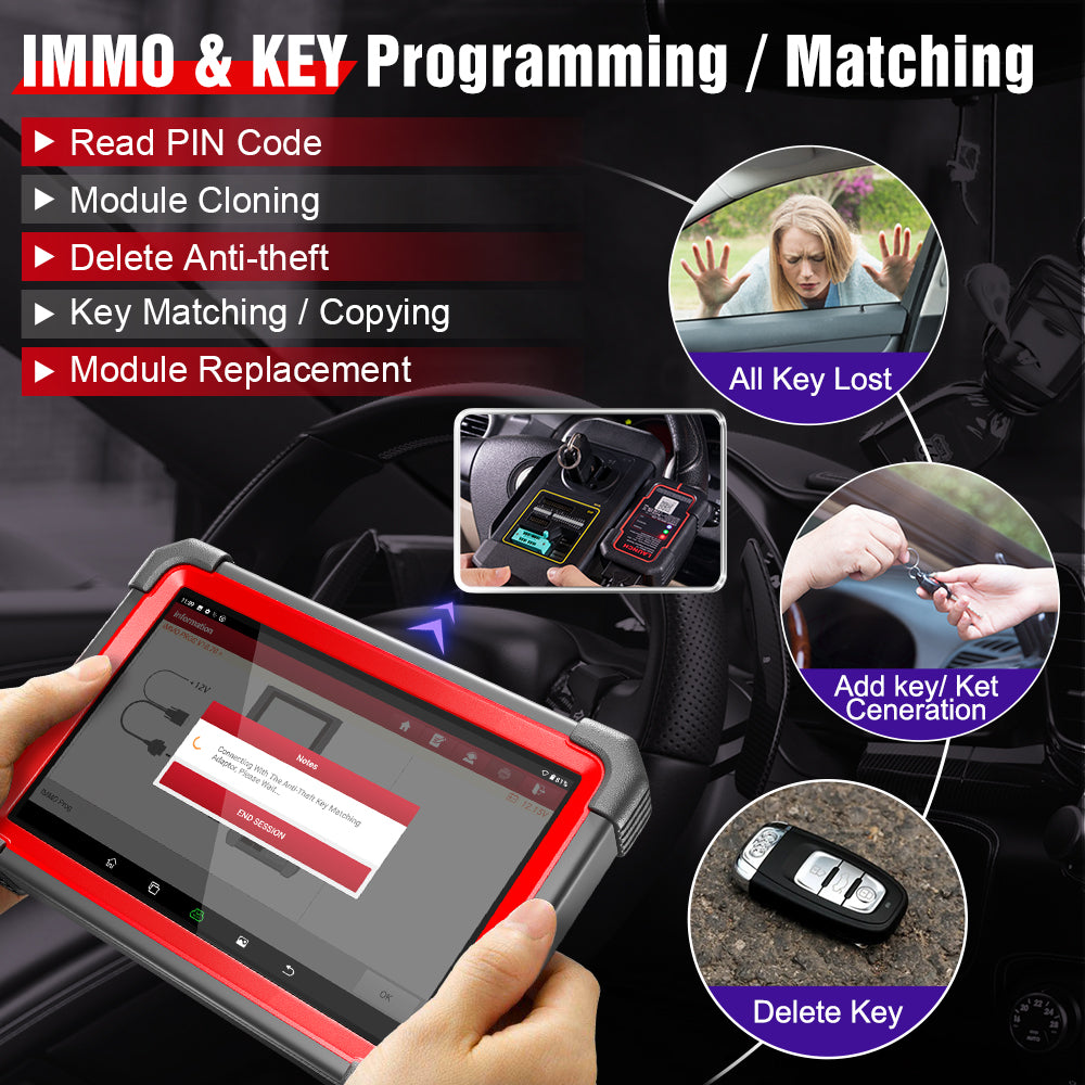 LAUNCH X431 IMMO Elite Key Programmer Car Immobilizer Programming Tools All System Diagnostic Scanner With 39 Reset Service