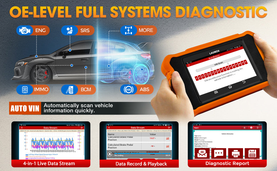 Launch CRE Creader Elite 2.0 for GM Bi-Directional Scan Tool All Resets Service Code Reader Fit for Buick/Chevrolet/Cadillac/GMC