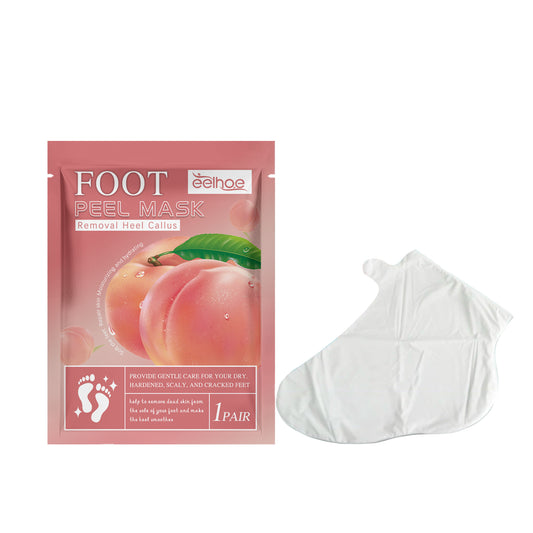 EELHOE Peach Foot Mask Foot Moisturizing Hydrating Smooth Skin Anti-Dryness Callus Removal Care Foot Mask