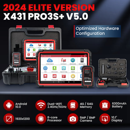 LAUNCH X431 PRO3S+ V5.0 Engine Diagnostic Professional Full System Function Auto Diagnostic Tools Obd2 Scanner