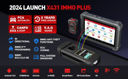 Original X431 IMMO PLUS Car Key Programming Machine Auto Key Programmer Bi-directional Diagnostic Scanner