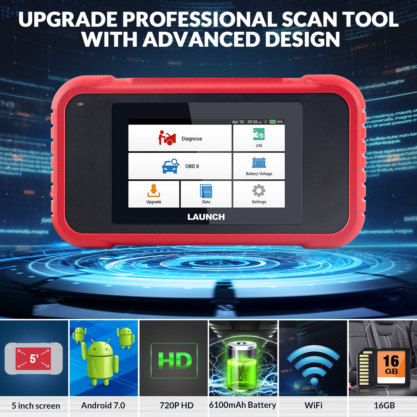 Profesional X431 CRP123E V2.0  Herramien Autotamotriz Car Code Reader Chip Tuning Obd2 Scaners Automotriz Diagnostic Tool