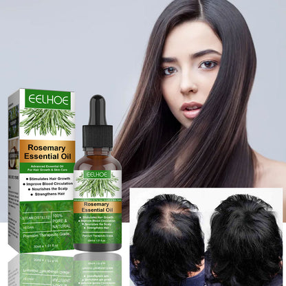 EELHOE Rosemary Hair Care Essential Oil Gentle Scalp Care Smooth Gloss Natural & Fluffy Hair Care Essential Oil