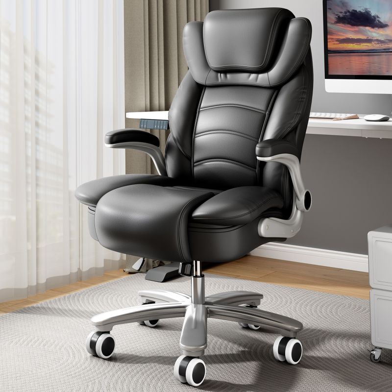 China Manufacture Swivel Executive Office Chair Modern Design Ergonomic Mesh Chair with Adjustable Headrest Iron Metal Material