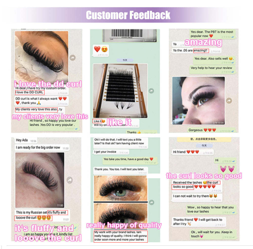 US Local Stock Custom Eyelash Cluster DIY Hand Made Silk Mix Curl Individual Lash Segment DIY 3D Eye Lash Clusters