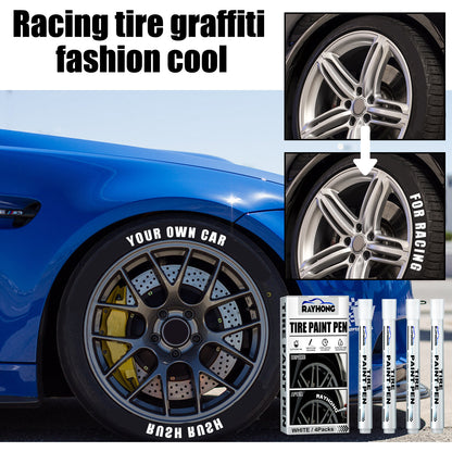 Rayhong Tire Painting Pen Car Tire Pen Decoration Modification Supplies Graffiti Tire Marking Pen