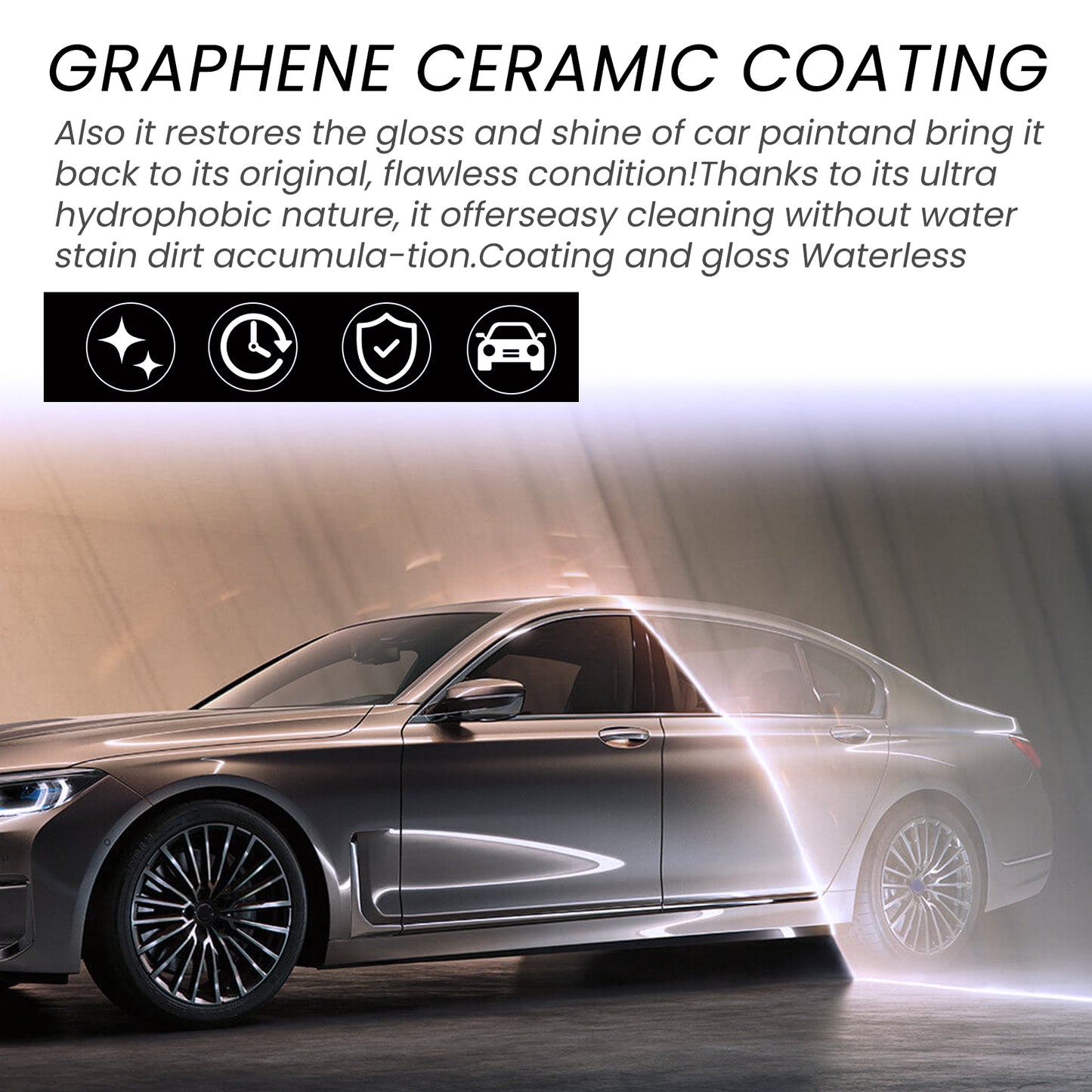 Rayhong Graphene Ceramic Coating for Cars Super Flowing Water Plating Crystal Coating Waterproof Seal Glaze Maintenance Car Paint