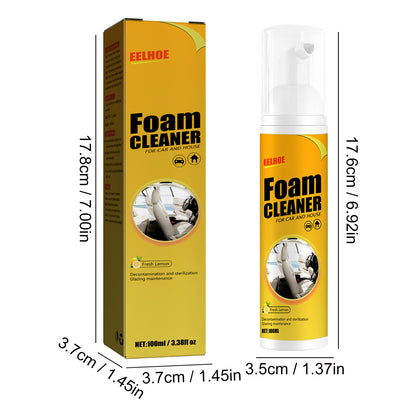 EELHOE Car Steering Wheel Foam Cleaner Genuine Leather Seat Cleaner Multi-Functional Interior Cleaning Agent