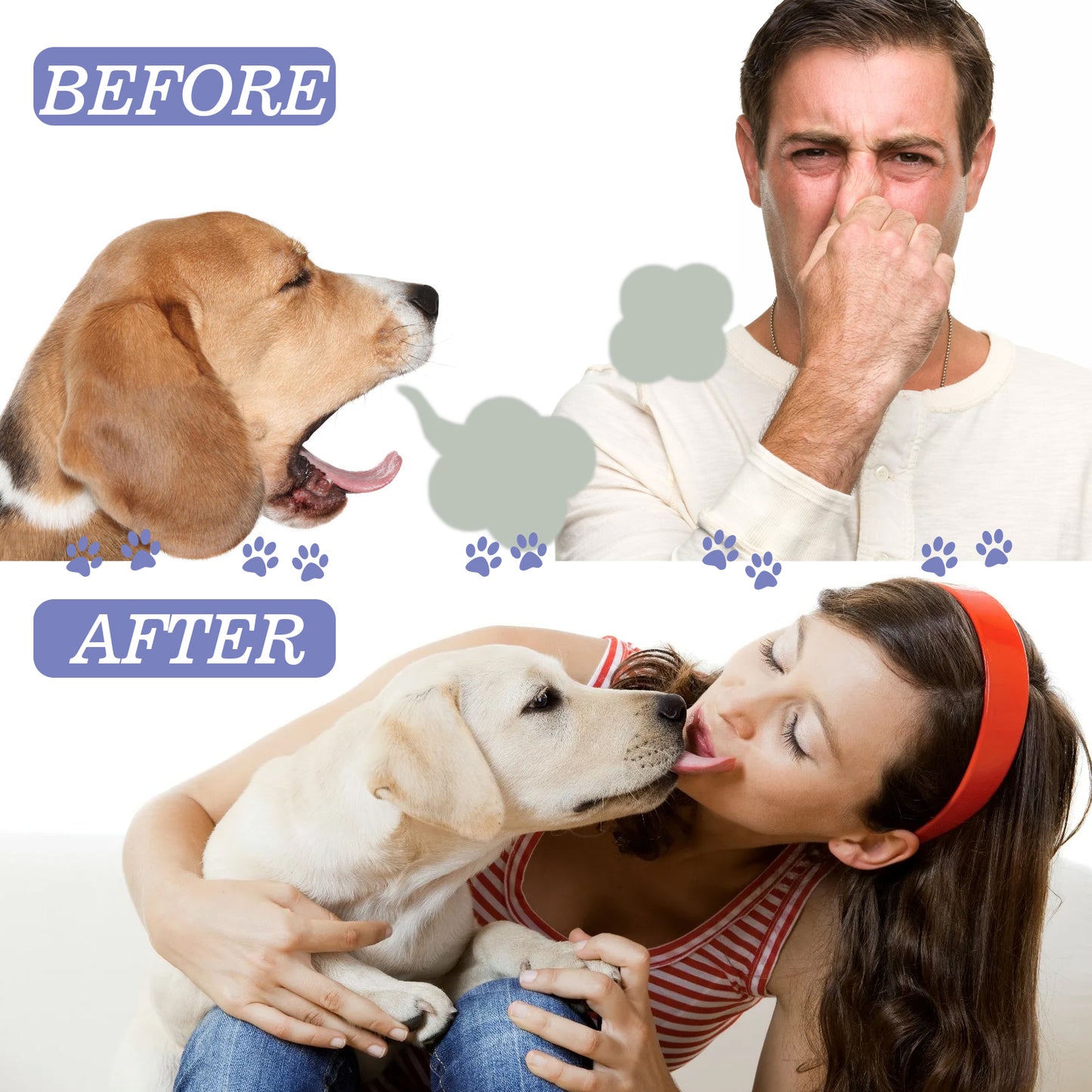 Yegbong Dog and Cat Teeth Cleaning Spray Pet Oral Fresh Breath Deodorizing Cleaning Spray