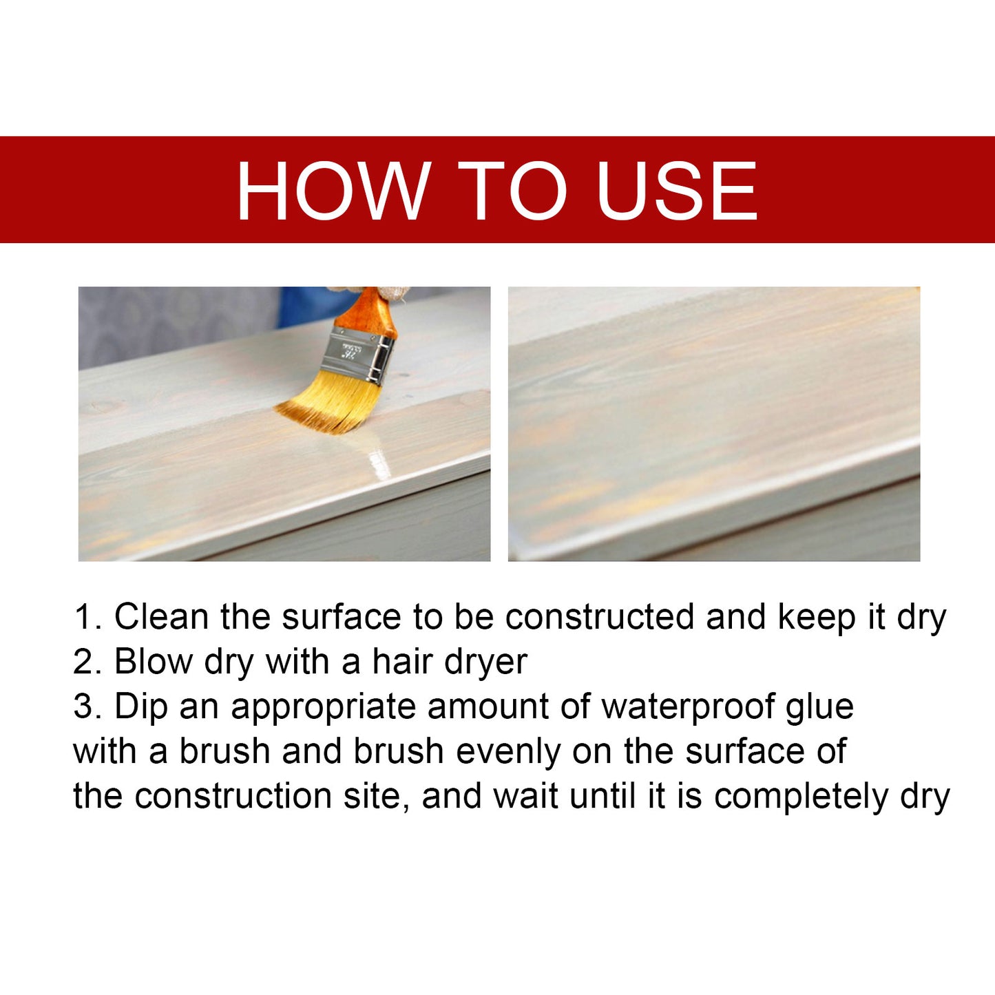 Jue-Fish Transparent Leak-Repairing Waterproof Adhesive Brick-Free Bathroom Kitchen Floor Tile Paint Waterproof Agent