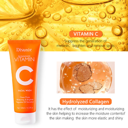 Chinese Vitamin C Amino Acid Facial Cleanser Face Glow and Cleans Brightening Oil Control Face Wash for Men Women