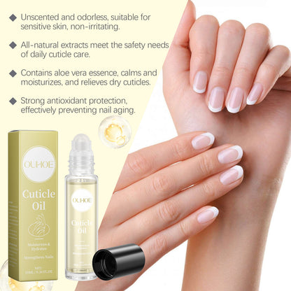 OUHOE Nail Roll-On Care Oil Gentle Care Hand and Foot Nail Nourishing Moisturizing Softening Nail Surface Care Oil