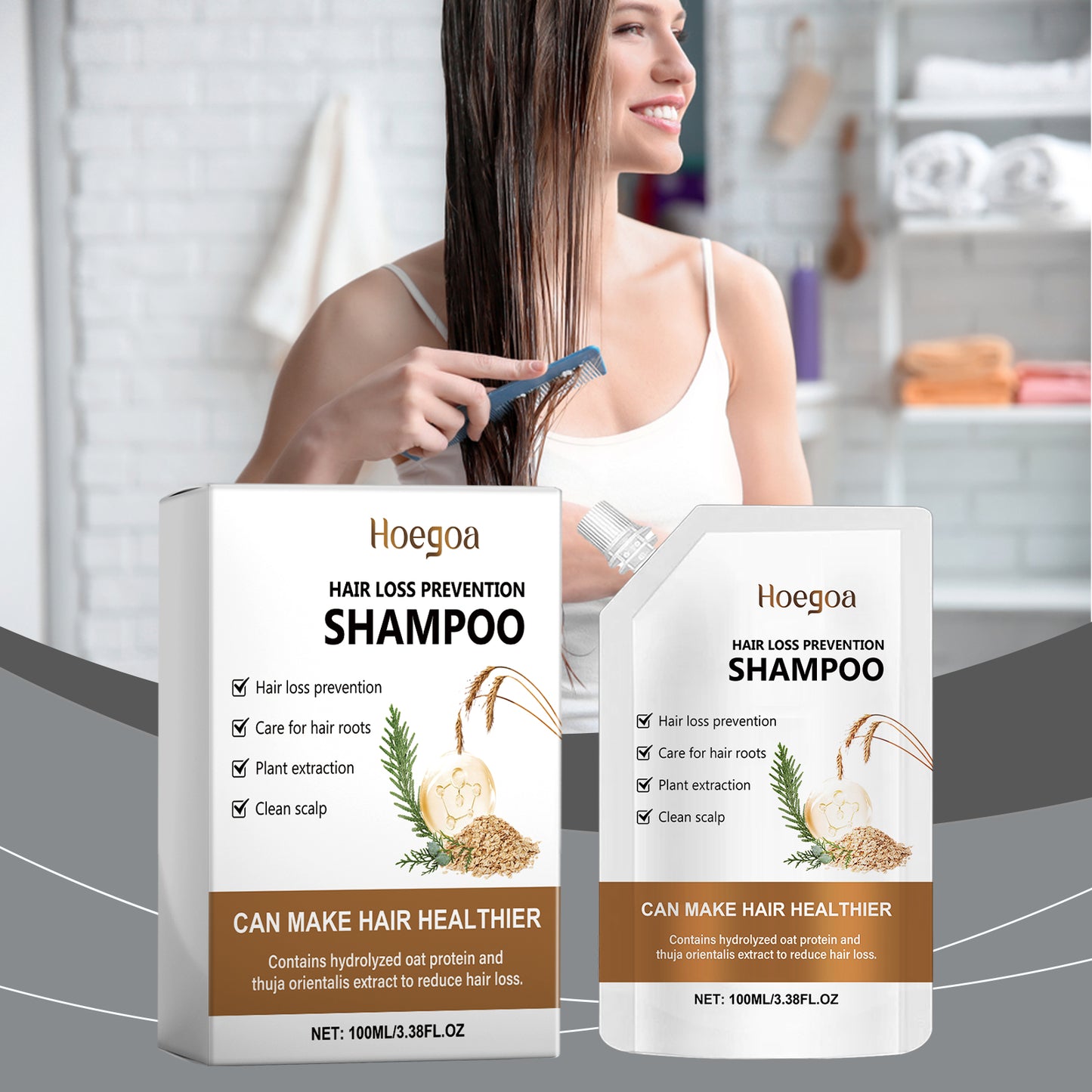 Hoegoa Anti-hair Loss Shampoo Scalp Cleansing Repair Damaged Hair Moisturizing Thick Hair Anti-Fall Shampoo