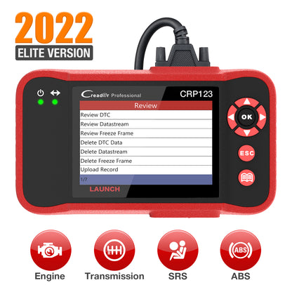 2025 HOT  CRP123 Elite OBD2 Scanner Motorcycle Universal Car Diagnostic Scanner for ABS SRS Transmission Engine Scan Tool