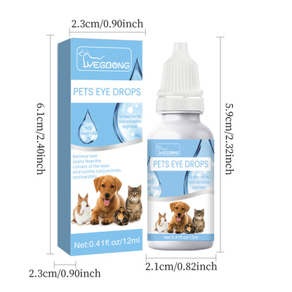 Yegbong Pet Eye Drops Cat and Dog Eye Cleaning Care Pet Tear Stain Remover