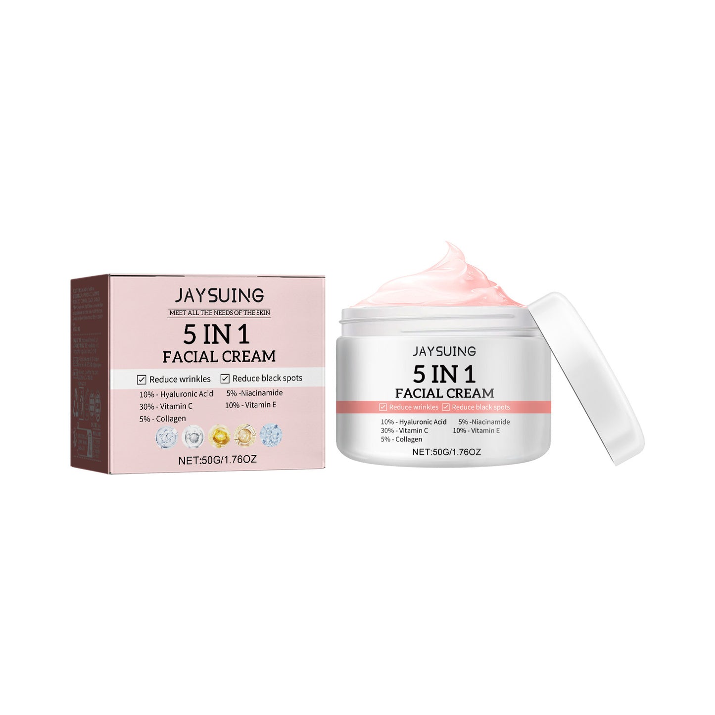 Jaysuing 5Combination1Firming Cream Firming Anti-Wrinkle Nourishing Moisturizing Facial Skin Anti-Aging Cream