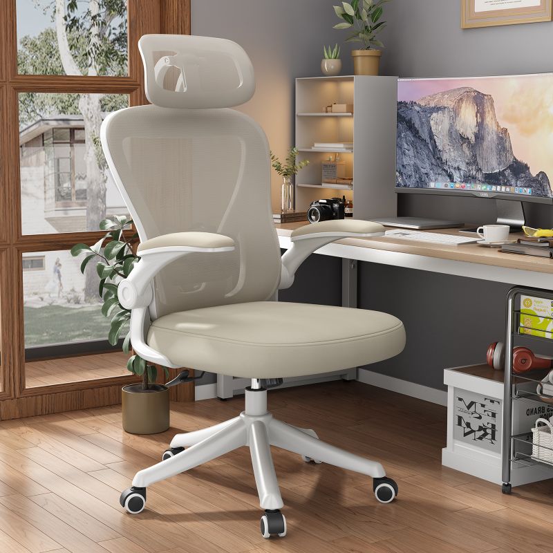 Factory Direct Modern Ergonomic Mesh Task Chair Adjustable Headrest Chinese Style Swivel Office Chair Metal Plastic Material