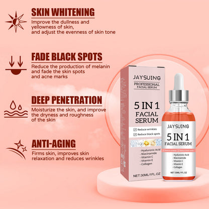 Jaysuing 5Combination1Facial Essence Moisturizing Skin Firming Fade Spots Acne Skin Beautifying Essence