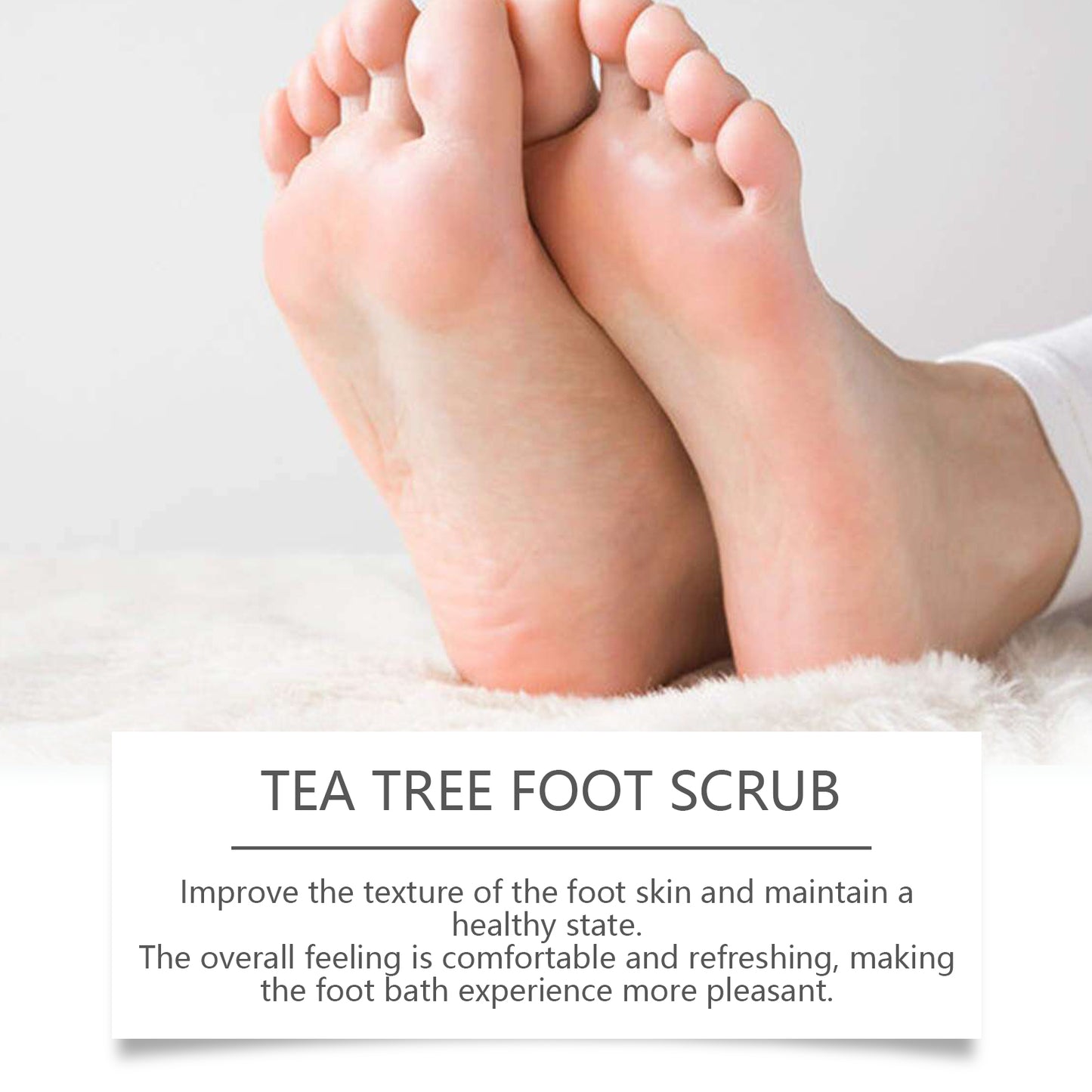 West&Month Tea Tree Foot Scrub Massage Softening Callus Cleaning Moisturizing Smooth Foot Scrub