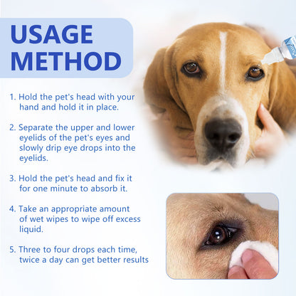 Yegbong Pet Eye Drops Cat and Dog Eye Cleaning Care Pet Tear Stain Remover