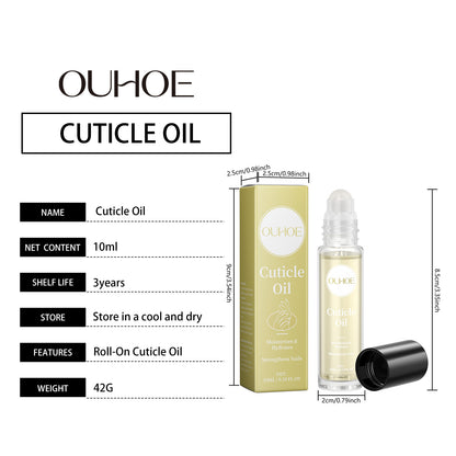 OUHOE Nail Roll-On Care Oil Gentle Care Hand and Foot Nail Nourishing Moisturizing Softening Nail Surface Care Oil