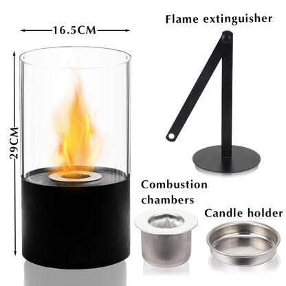 US UK DE Free Shipping New Design Stainless Steel Indoor Fireplace Portable Desktop Fireplace Fire Pit