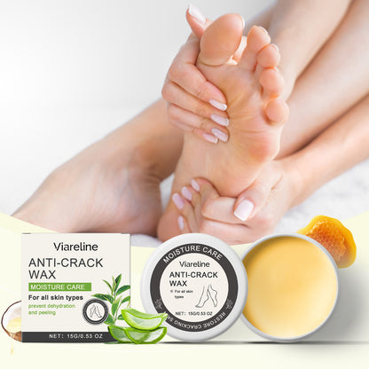 Viareline Foot Care Wax Exfoliating Anti-Dryness Moisturizing Hydrating Smooth Foot Skin Care Wax