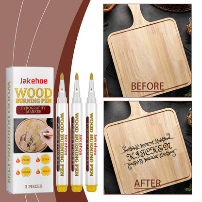 JAKEHOE Woodworking Drawing Pen Woodworking Burning Pen Wood Pyrography Pen Painting Burn Pen Wood Marking Number