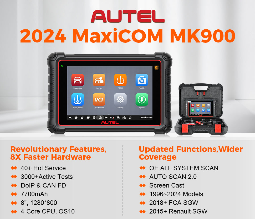 AUTEL Original MaxiCOM MK900 New Ver. of Mp900 MK808S MK808BT PRO Car Tool Diagnostic Machine Tools for All Cars Scanner