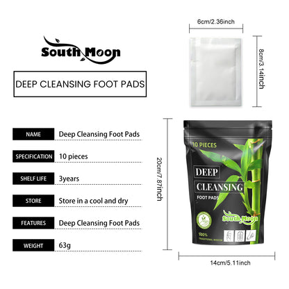 EELHOE Deep Cleansing Foot Patch Bamboo Charcoal Dampness Relieving Physical and Mental Sleep Aid Foot Patch