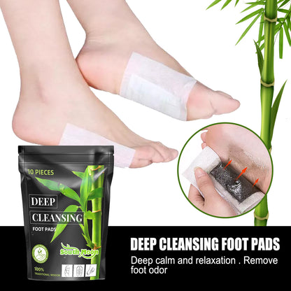 EELHOE Deep Cleansing Foot Patch Bamboo Charcoal Dampness Relieving Physical and Mental Sleep Aid Foot Patch