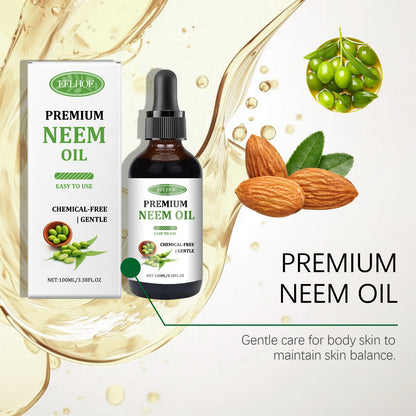 EELHOE Neem Oil Care Essential Oil Nourishing Scalp Skin Care Nail Care Neem Oil Massage Oil Nourishing Skin