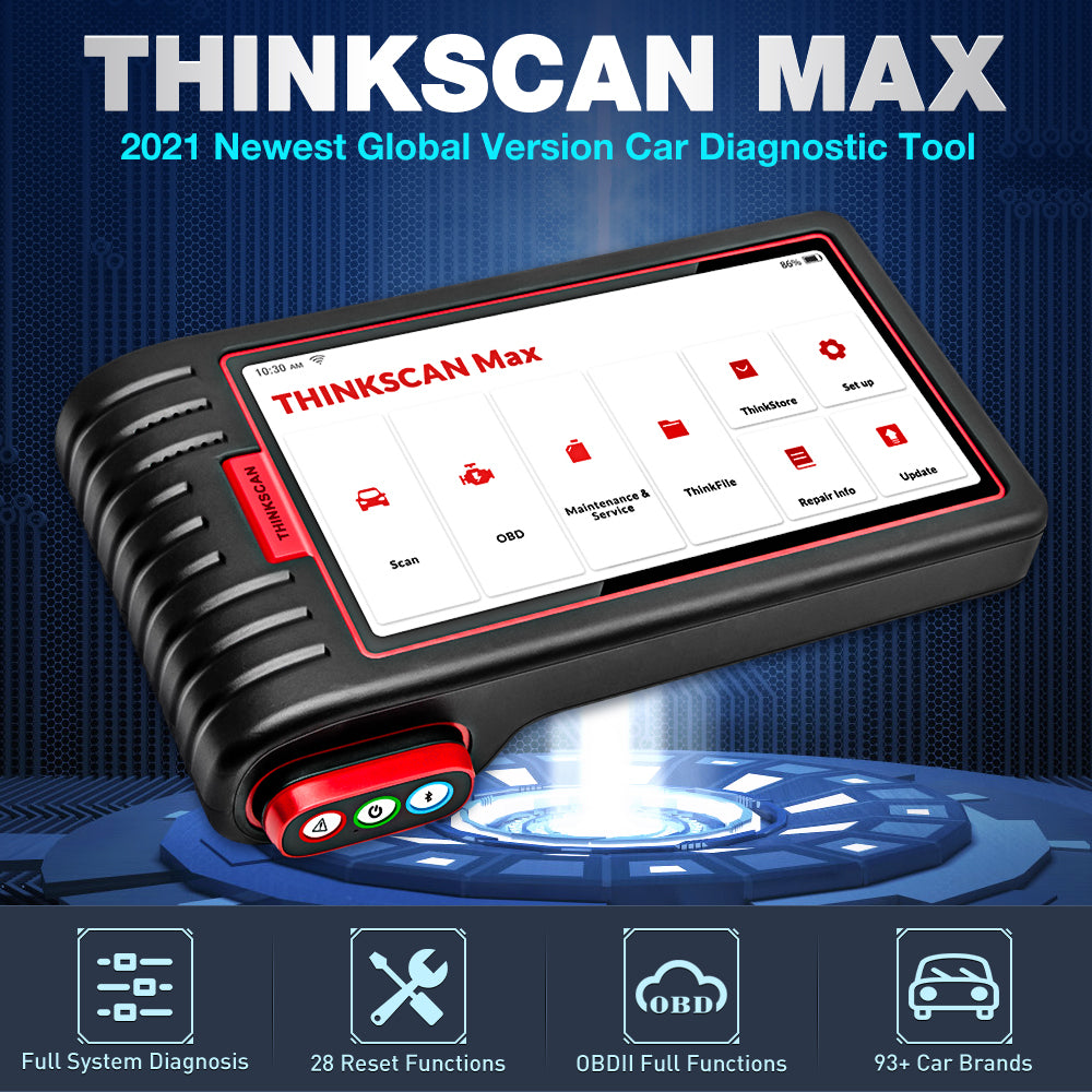 ThinkScan Max 2 Automotive Diagnostic Tools Full System OBD2 Scanner AF DPF 28 Reset PK ThinkTool Mini