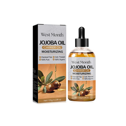 West&Month Jojoba Oil Hair Treatment Gentle Moisturizing Scalp Care for Dry and Frizzy Hair Smoothing Hair Oil