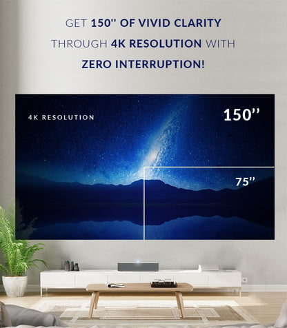 Wupro X VAVA 4K Triple Laser UST Projector HDR10 3D 2+32GB Smart Android 2500ANSI Lumens Ultra Short Throw 4K UHD Projector