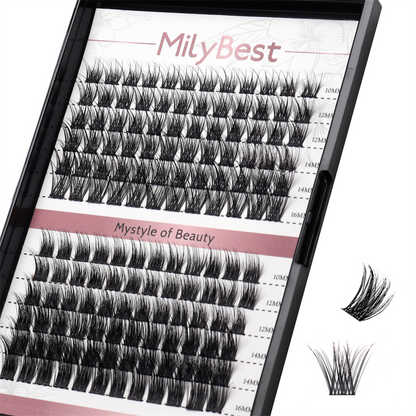 US Local Stock DIY Segment Eyelashes Individual Lash Extension Mega Set 336 Pcs Silk Cluster Lashes Book