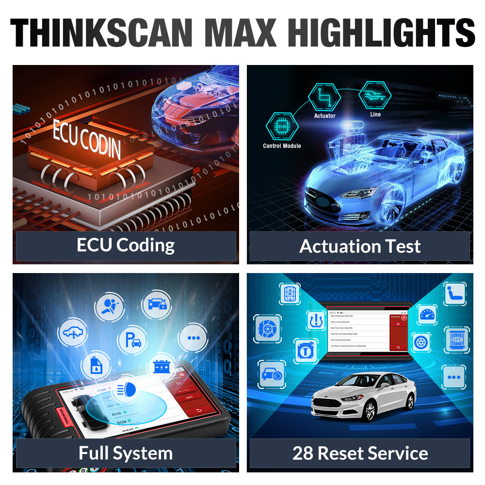 ThinkScan Max 2 OBD2 Scanner Professional Full System Function Bi-directional Control Car Diagnostic Tool