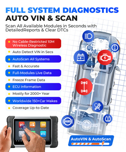 Original autel Maxicom Mk808s Mk808 808 Same Mp808 Mx808 Obd2 Car Diagnostic Tool Diagnosis Machine for All Cars Scanner