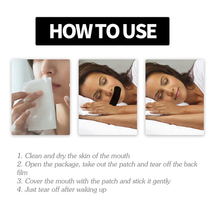 EELHOE Anti-Snoring Patch Open Mouth Breathing Anti-Snoring Patch Anti-Snoring Care Sleep Aid Adult Snore Relief Patch