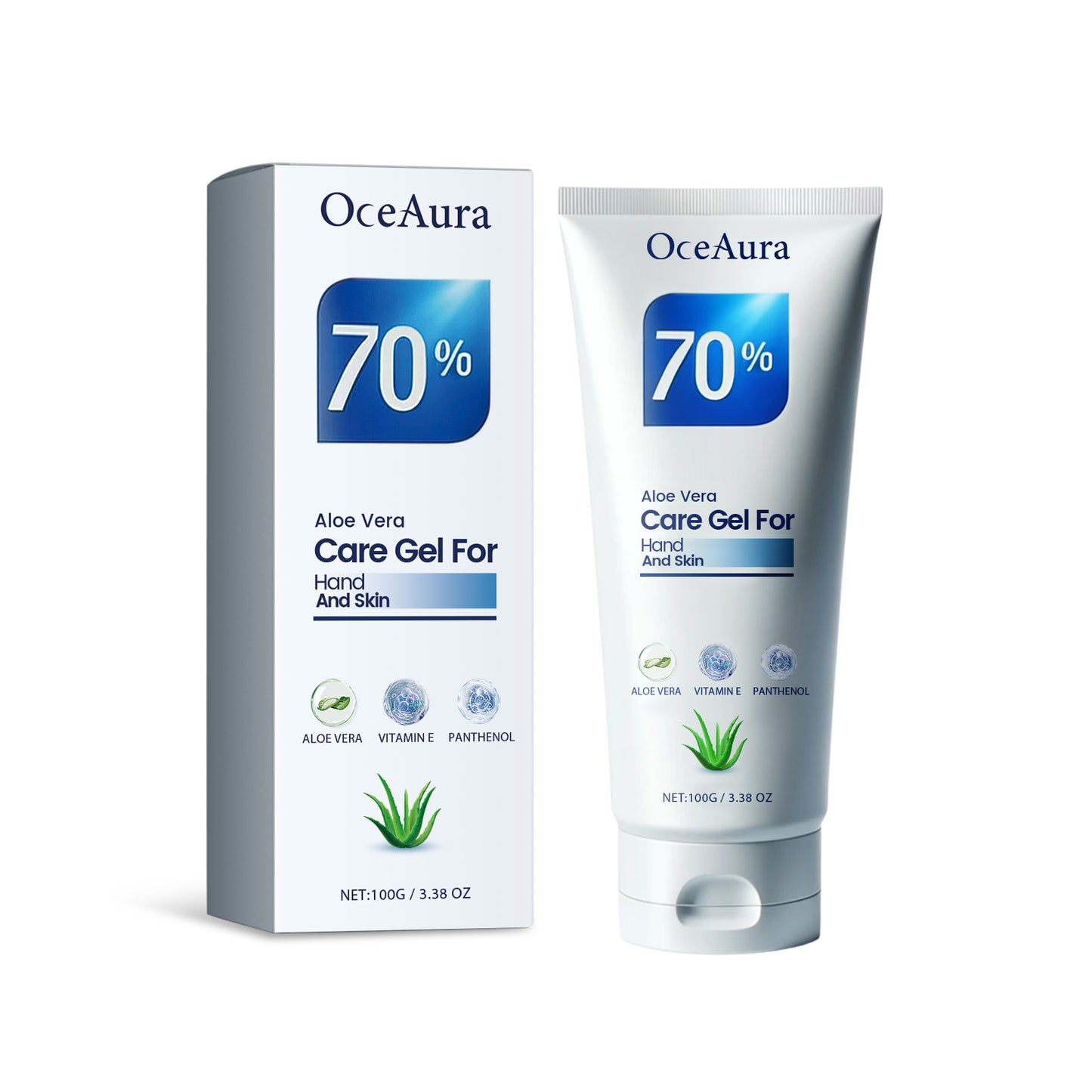 OceAura Aloe Hand Care Gel Moisturizing Refreshing Moisturizing Cream Anti-Chapping Repair Hand Skin