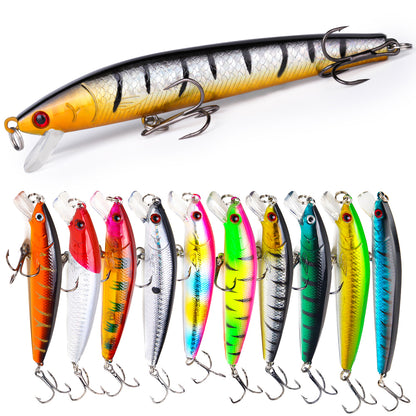 22pcs/set Hard Lure Bait Soft Frog Popper Minnow Pencil VIB Luminous Lure Kit Durable Hooks Realistic Action Ideal