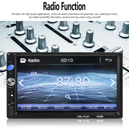 MP5 Player Hands-free 7-inch 2 Din Multimedia FM Mirror Link Touch Screen 7010B USB FM Rear View Indash Car Radio
