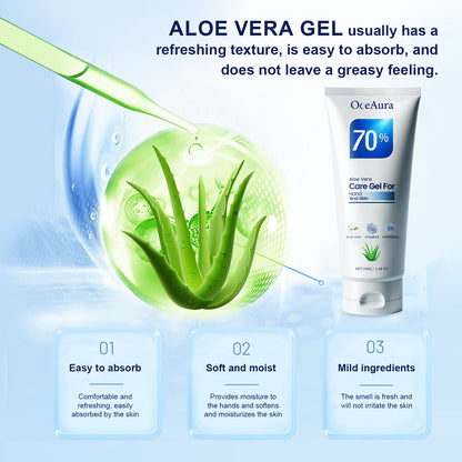 OceAura Aloe Hand Care Gel Moisturizing Refreshing Moisturizing Cream Anti-Chapping Repair Hand Skin