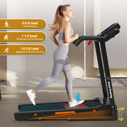 TOPKO in STOCK US WAREHOUSE Jogging Running Exercise Machine with Bluetooth & Pulse Monitor Folding Treadmill