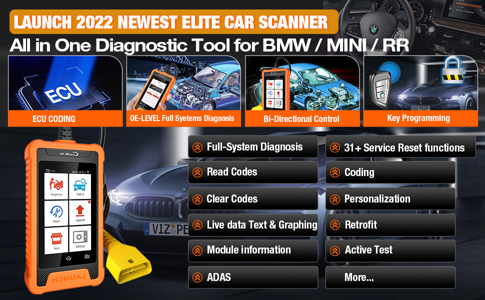 New Version  X431 Elite Obd Obd2 Scanner Fault Code Reader Automotive Diagnostic OBD2 for BMW