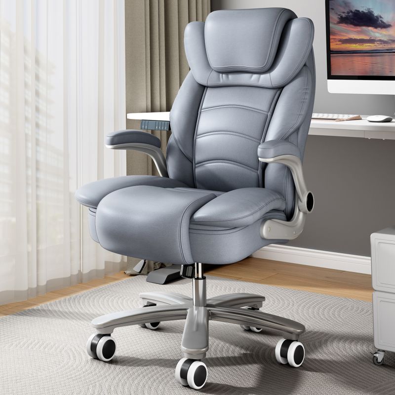 China Manufacture Swivel Executive Office Chair Modern Design Ergonomic Mesh Chair with Adjustable Headrest Iron Metal Material