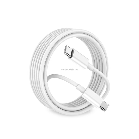 6ft 3Pack 60W USB C to USB C Charging Cable Type-C 3A Fast Charging Smart Cable for Android IOS Earphones Cameras