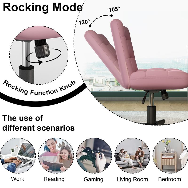 New Full-Back Tufted Gas Lift Office Chair with Rotating Feature for Home or Office for Living Room Dining and Bedroom Use